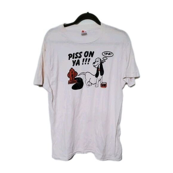 VINTAGE 90s Funny Graphic Cleveland Browns Art Modell Tee Shirt White XL Cotton - Picture 1 of 4